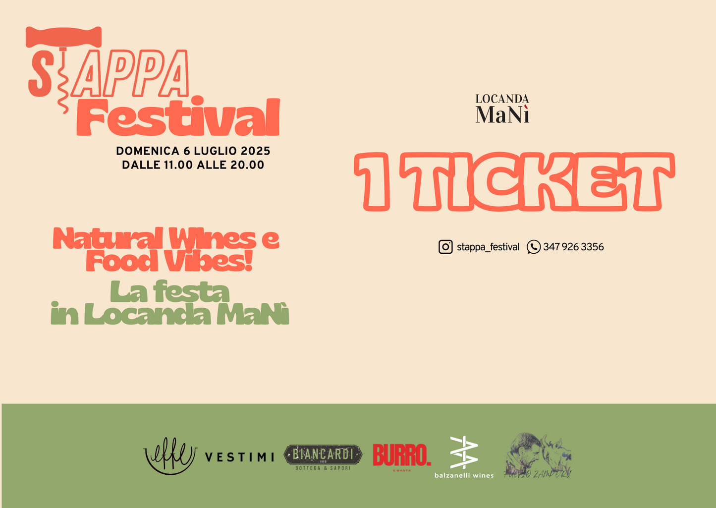 TICKET - STAPPA FESTIVAL